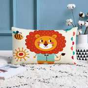 Animal Printed Rectangular Cotton Canvas Decorative Cushion Cover , Set of 2